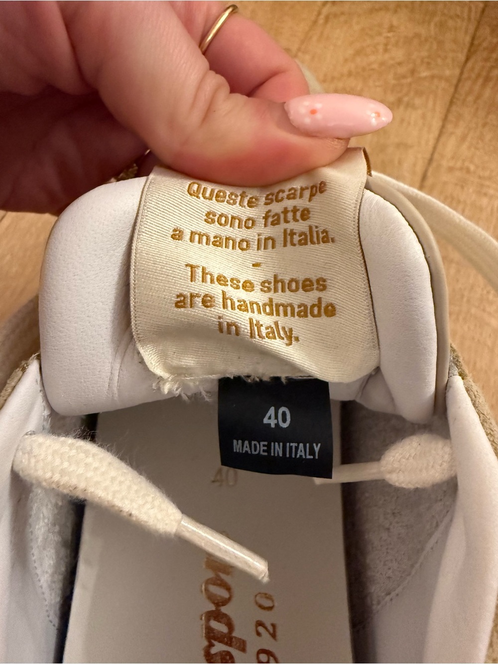 Valsport Beige & Cream Retro Runner Sneakers - Picture 7 of 9